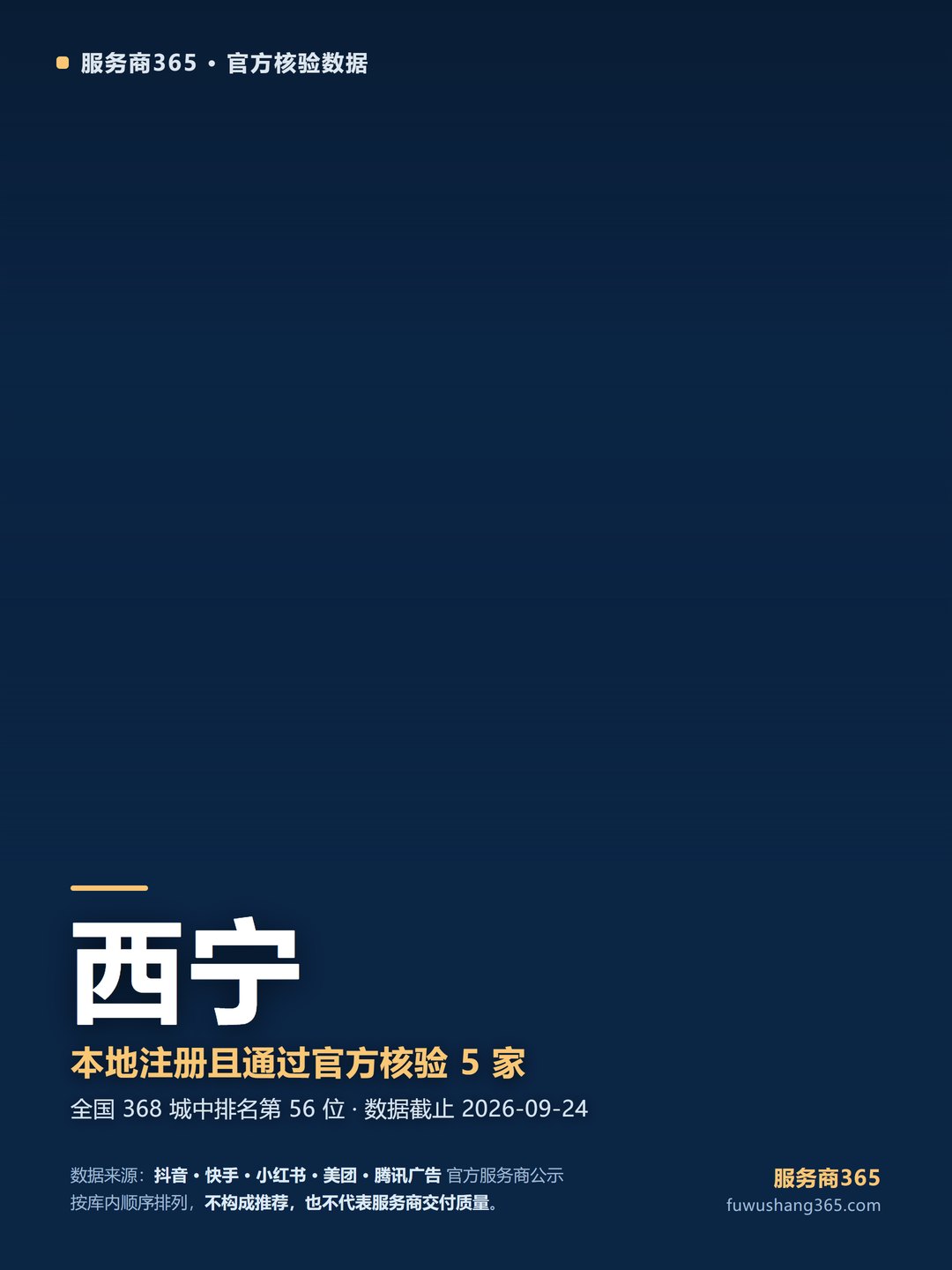 西宁本地注册且通过官方核验 5 家